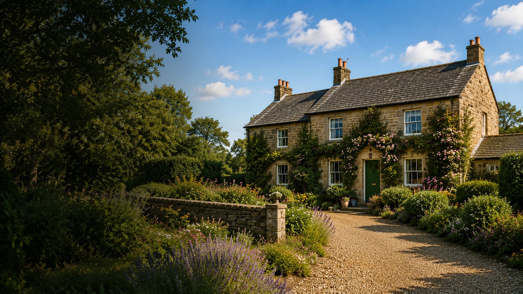 Traditional stone cottage with garden in Northumberland