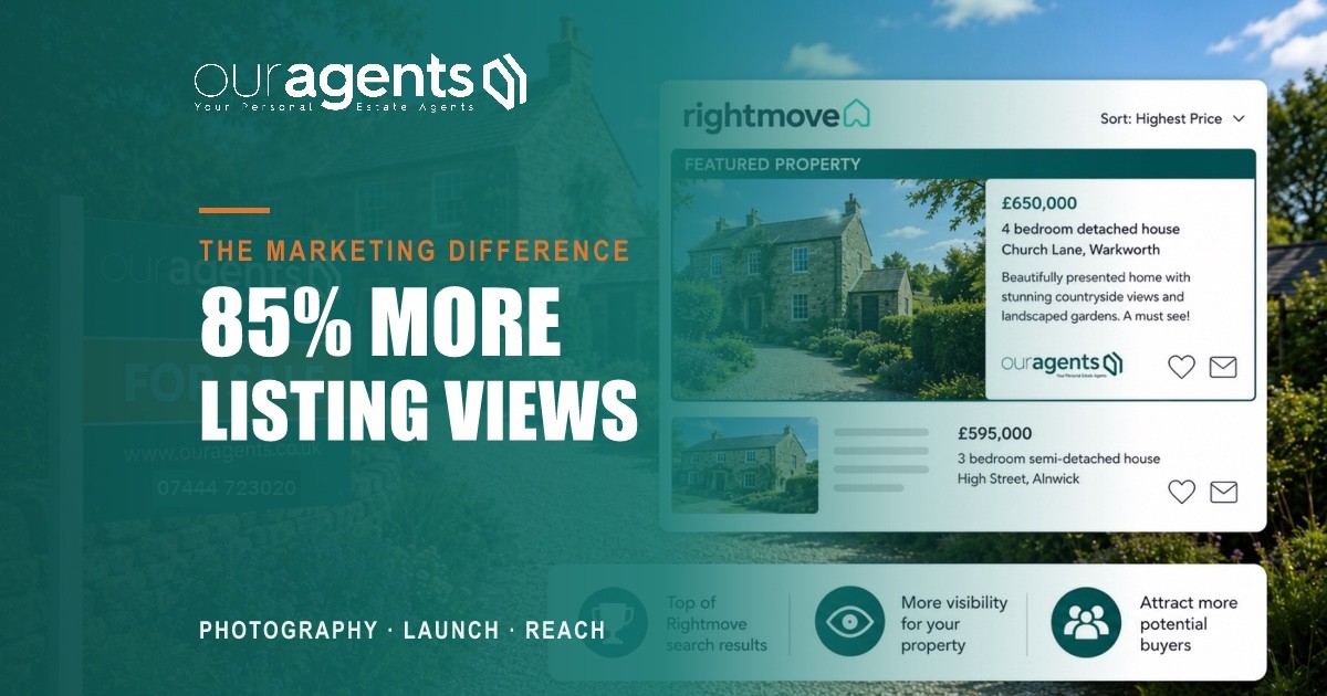 Professional property photography being taken at a Northumberland home marketed by Our Agents
