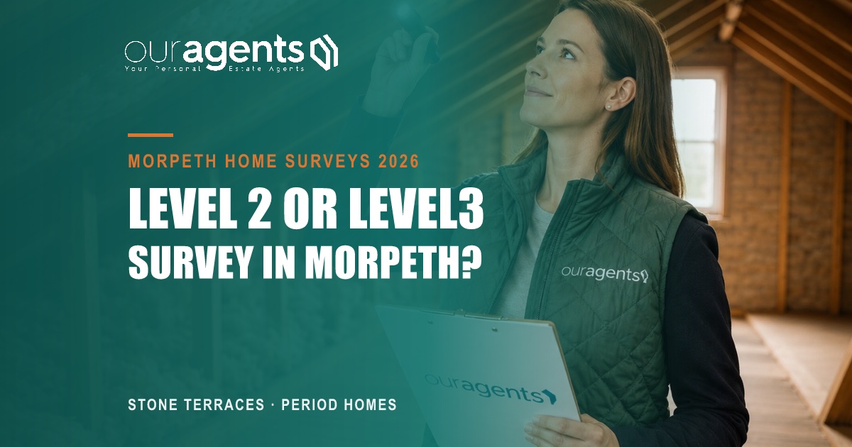 Stone period home near Morpeth, Northumberland, with survey advice for local buyers