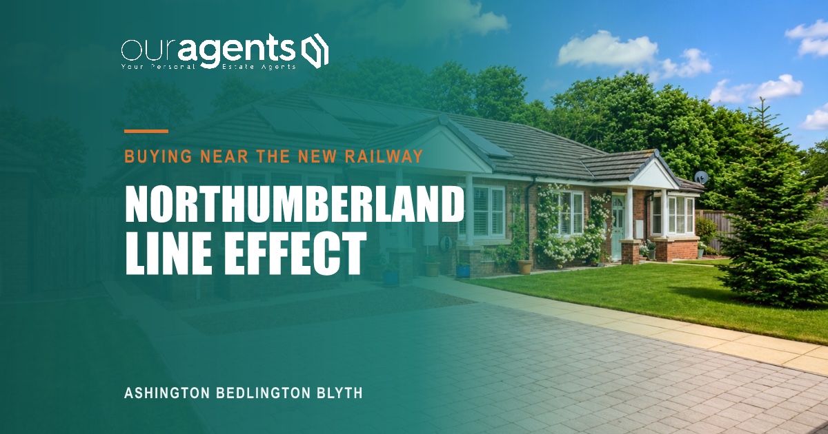 A Northumberland Line passenger train at a new station in south-east Northumberland