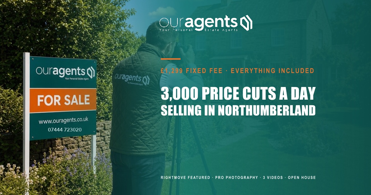 Our Agents photographer filming a Northumberland home for sale
