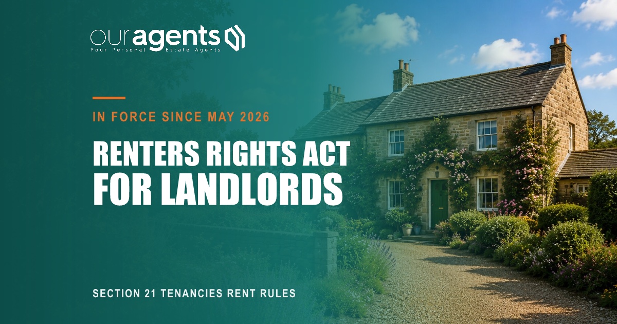 A row of let residential properties in Northumberland