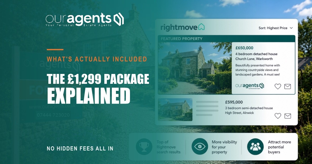 Northumberland property marketed under Our Agents' £1,299 complete selling package