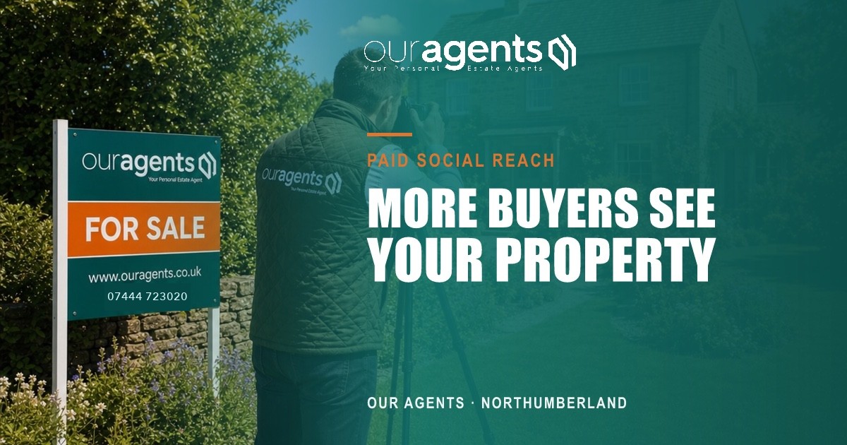 Northumberland cottage representing paid social media property advertising