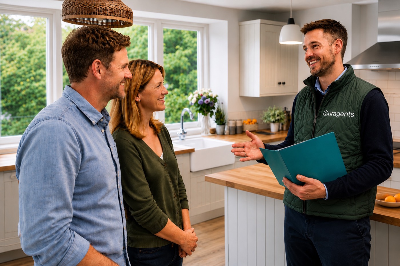 Our Agents agent at work managing a property sale in Northumberland