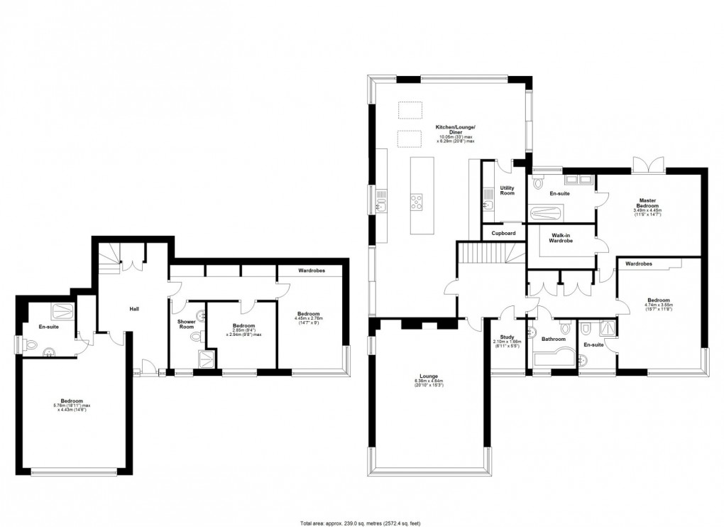 Floorplan for The Dell, Fulbeck, Morpeth.
